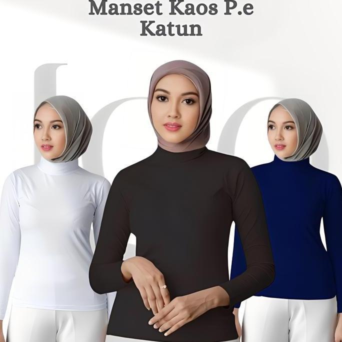 Cantek- Manset Rayon Ukuran Jumbo / Manset Kaos / Manset Lengan Panjang Wanita Baju High Nyaman Tang