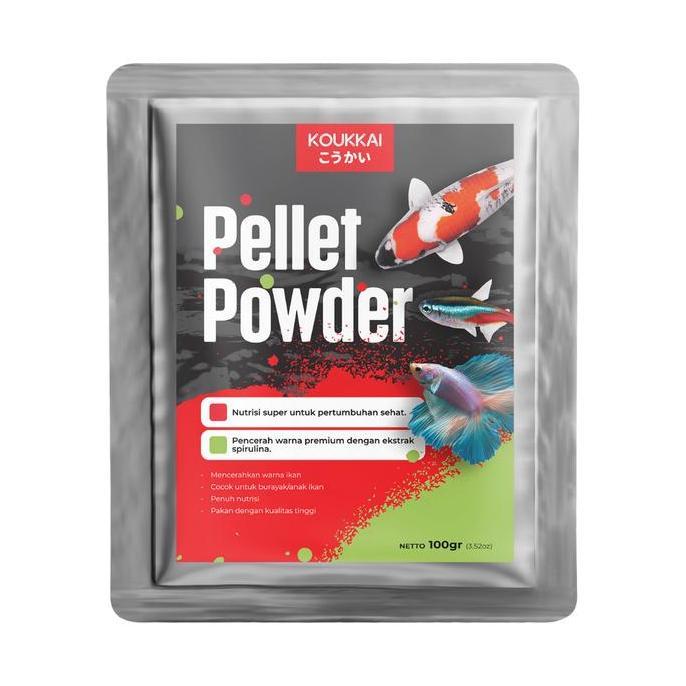 Fishbou- Pelet Bubuk Pakan Burayak Koi , Cupang, Koki , Louhan , Tetra , Guppy