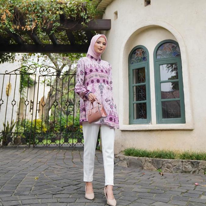 Cantek- Nada Blouse Print Denosa Premium