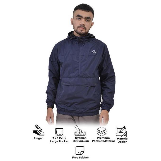 (BEST SELLER) BREY Jaket Pria Cagoule Parasut Maze Jacket
