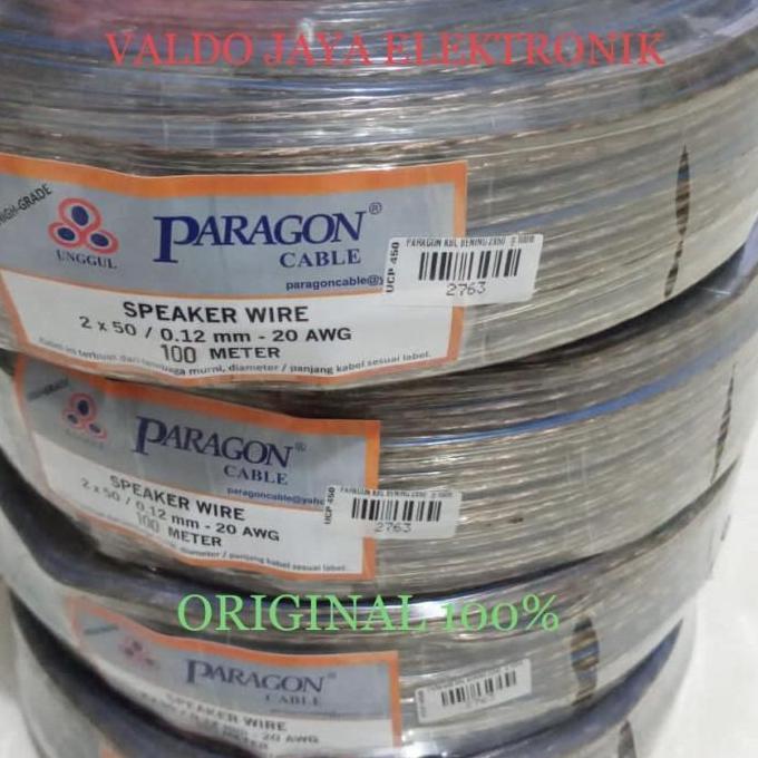 DI105 >> PARAGON Kabel Speaker 100 Meter 2x50 Kabel TOA Kabel Bening AUDIO