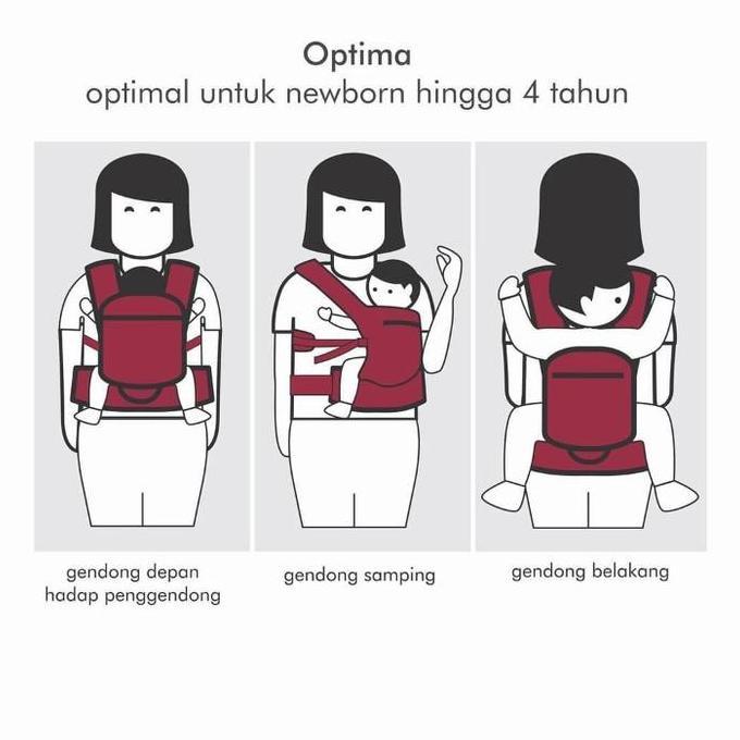 Optima V2 Gerimis Nana Baby Carrier Gendongan Bayi SSC M Shape