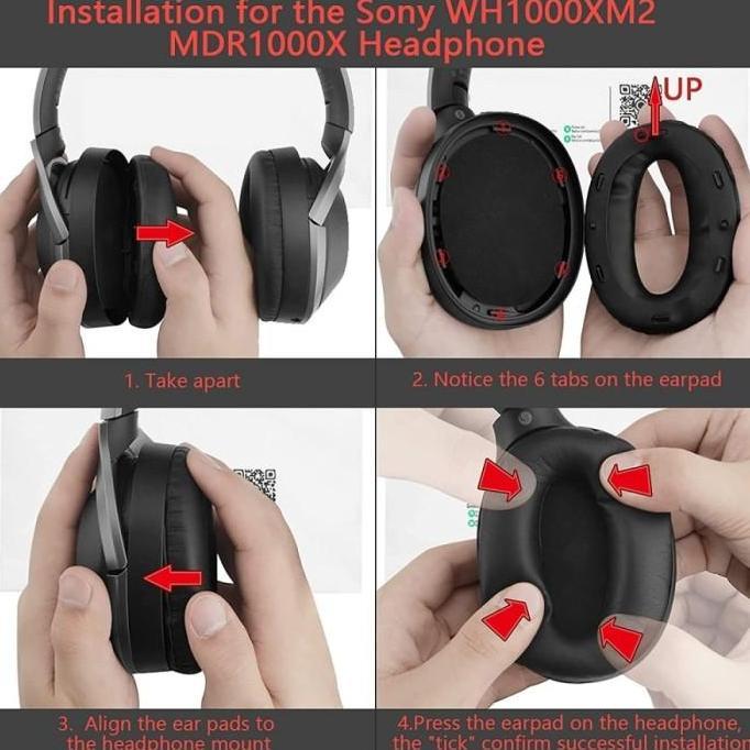DB128 >> Earpad Sony WH-1000XM2 MDR-1000X Earcup Ear Cushion XM2 Pads Headphone
