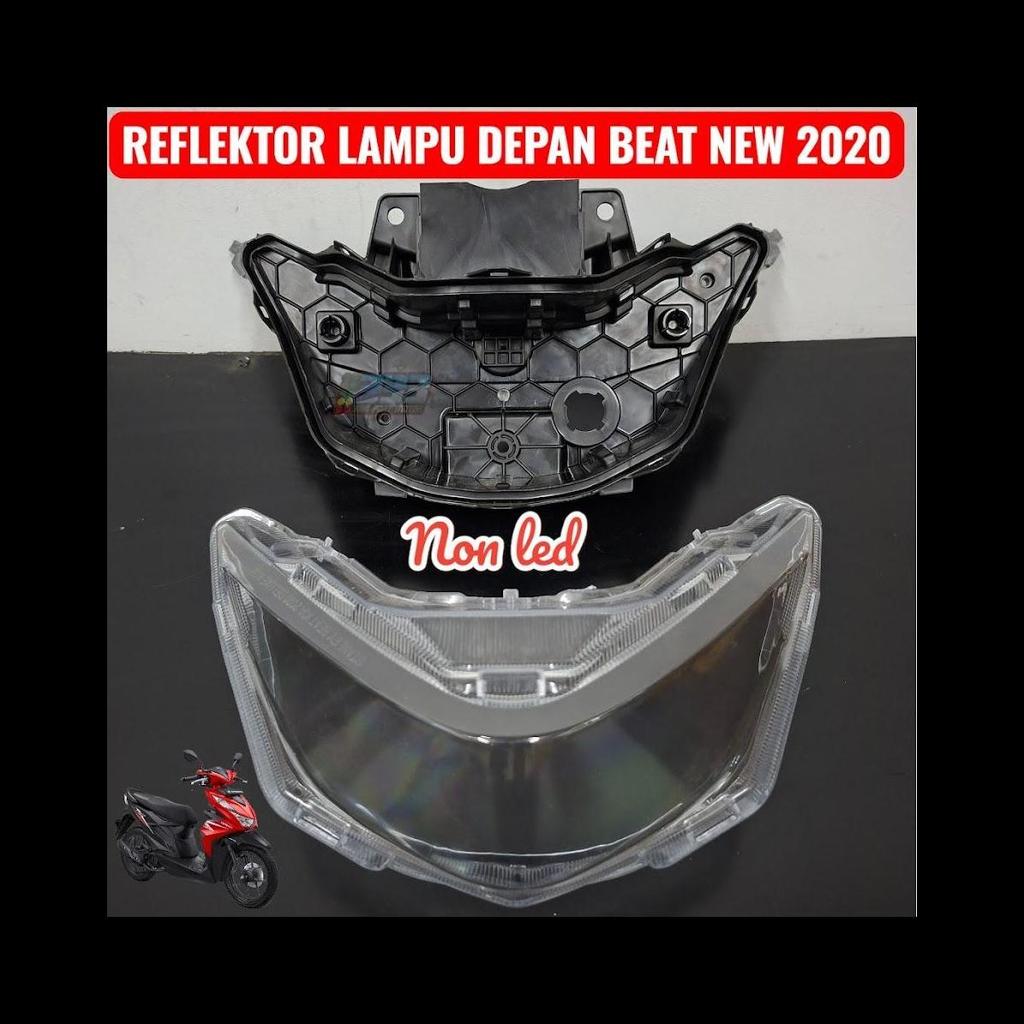 housing batok reflektor lampu depan beat new 2020 deluxe street K1A set mika lampu depan berkualitas