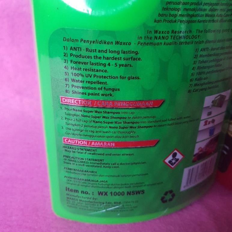 Gratis Ongkir Waxco Shampoo Cuci Mobil Nano Super Wax / Waxco Super Wax Shampoo 1000Ml