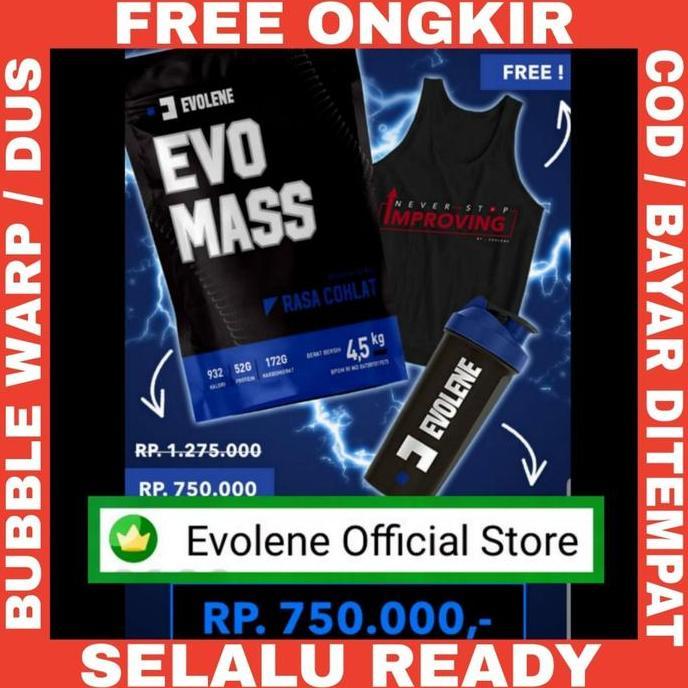 Evolene Evo Mass Gainer 10 lbs 10lbs EVOMASS susu Gym fitness