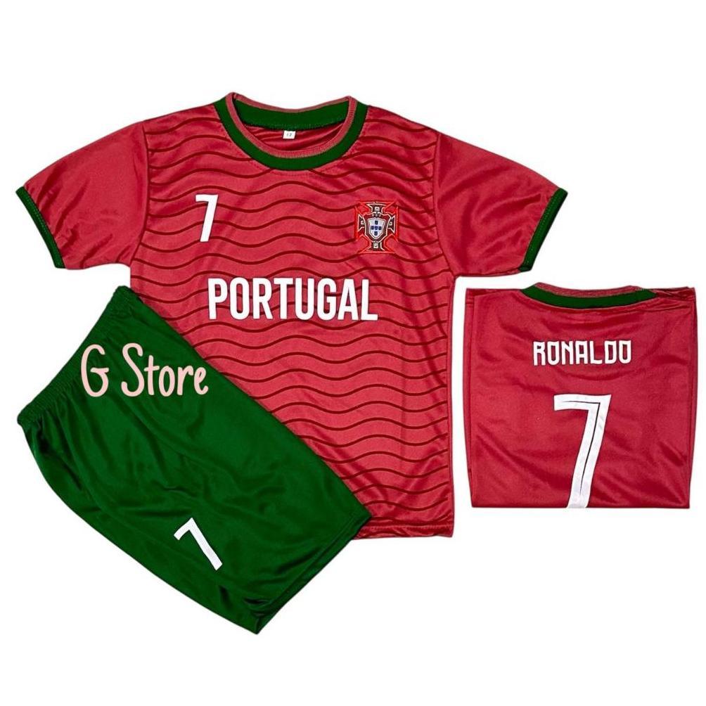 Termurah` Bisa Cod / Jersey Bola Portugal / Setelan Baju Bola Portugal Anak Termurah / Terbaru 2022-