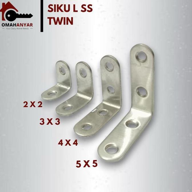 Siku L Ambalan Siku Siku Rak Stainless  Steel Bahan Tebal & Tipis