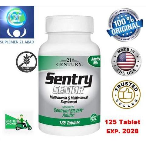 Multivitamin Lansia untuk 50+ tahun keatas 21st Century isi 125 tablet
