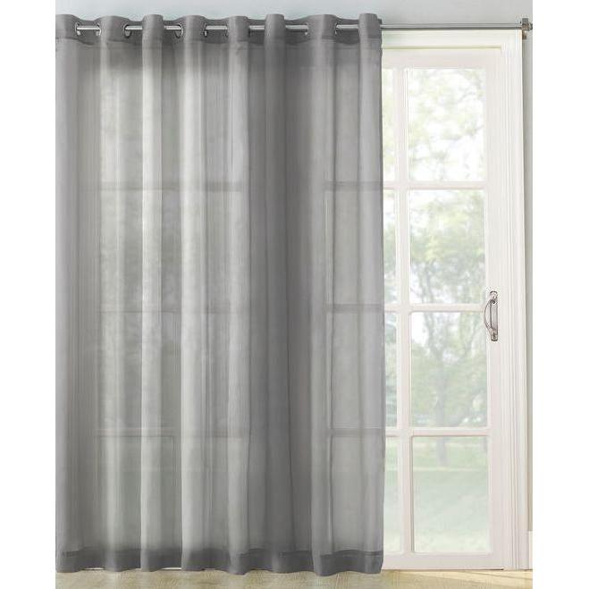 Lengkap- Vitrase Gorden Transparan Luar Abu Import Model Smokring Dalaman Gorden Polos Jendela Pintu