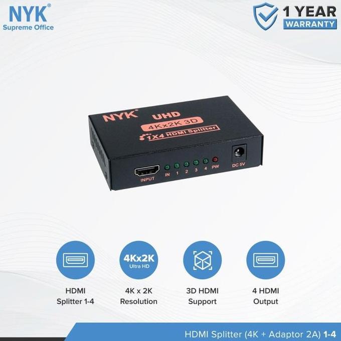 Trikikal- Nyk Hdmi Splitter 4Port / Nyk Hdmi Splitter 4Port