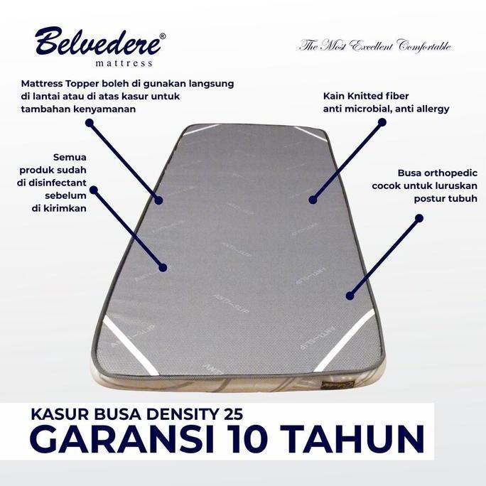 Lelap- Belvedere Matras Topper Rebonded / Plustop / Lapisan Kasur - Busa Anti Kempes Tebal 8Cm+Ortho