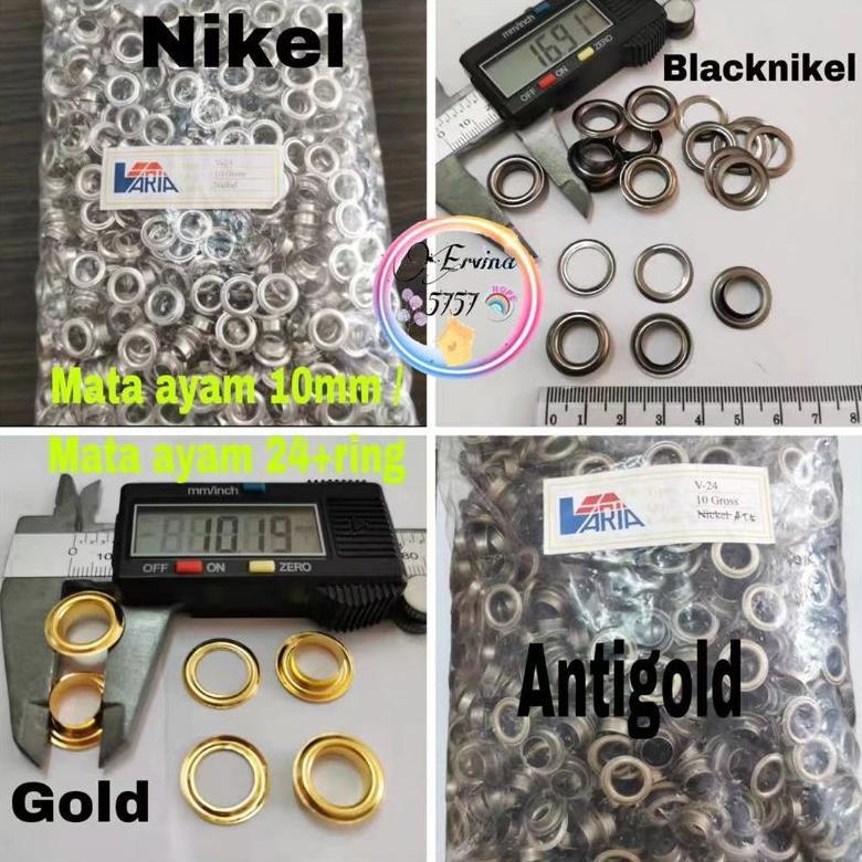 Mata Ayam Eyelet 10Mm / Mata Ayam 24 + Ring / 10Gross
