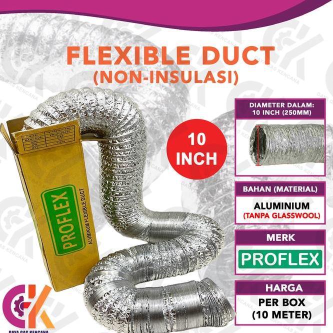 Flexible Duct 10 Inch // Proflex Insulasi Ducting Round 10" Inci 250Mm