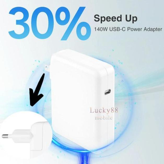 Macbook Power Adaptor Pd 140W + Kabel Type C To Magsafe 3 2M Fast Charging 2021 2022 2023 1Set Charg