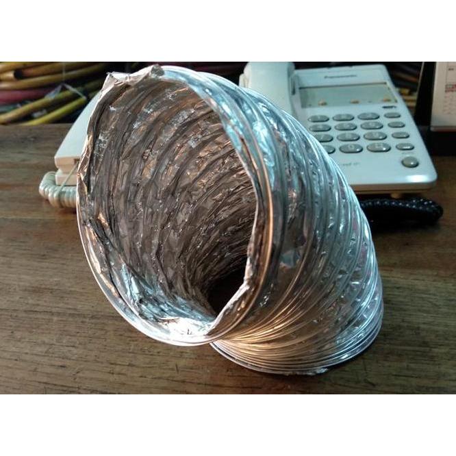 Selang Flexible Aluminium Exhaust Fan / Ducting Hose Aluminium 4In
