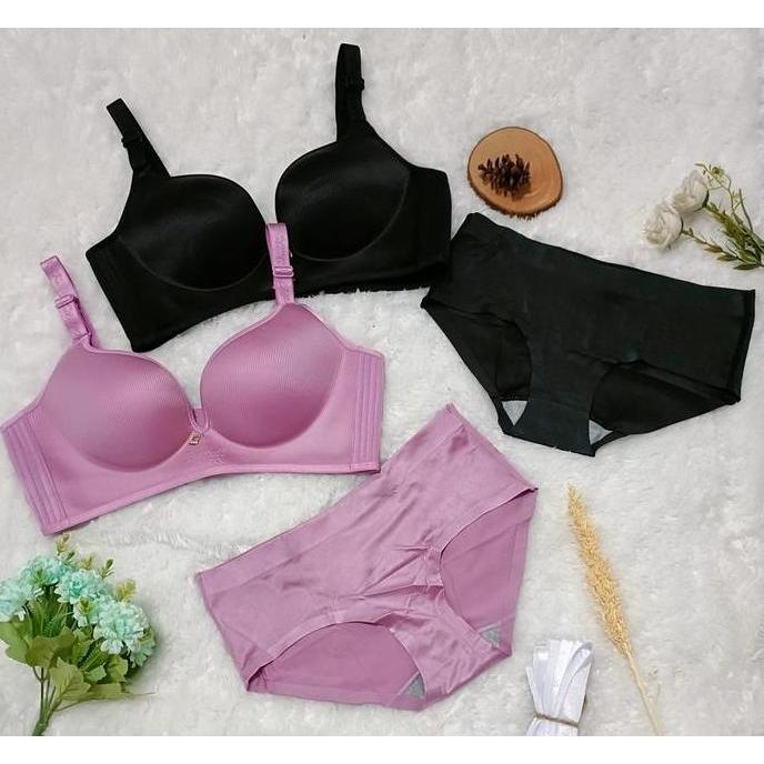 Wkwx- Bra Seamless Bra 1 Set Busa Super Tebal Tanpa Kawat Kait 4 Art 223