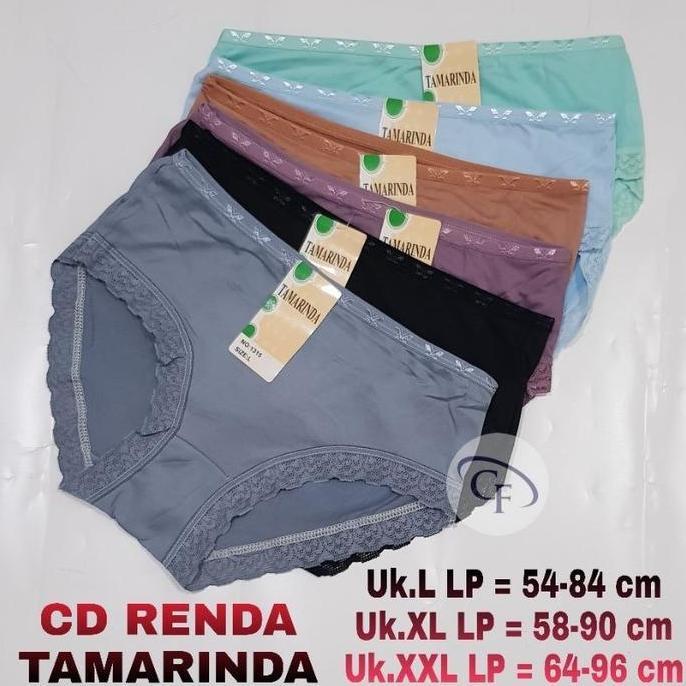 Wkwx- 1 Lusin Cd Tamarinda Renda Bawah Bahan Katun Premium