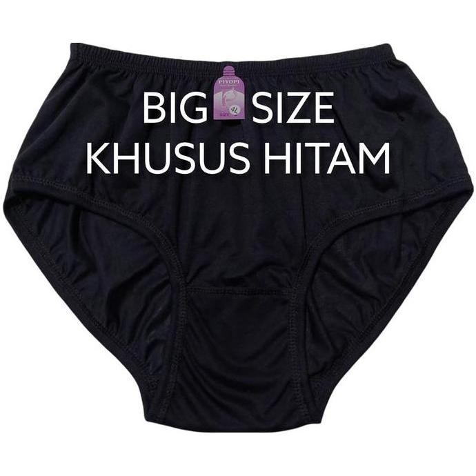Wkwx- Celana Dalam Wanita Jumbo Hitam Big Size Polos Katun Cd Jumbo Cd Ibu Hamil Xxxl Xxl Cd Wanita 
