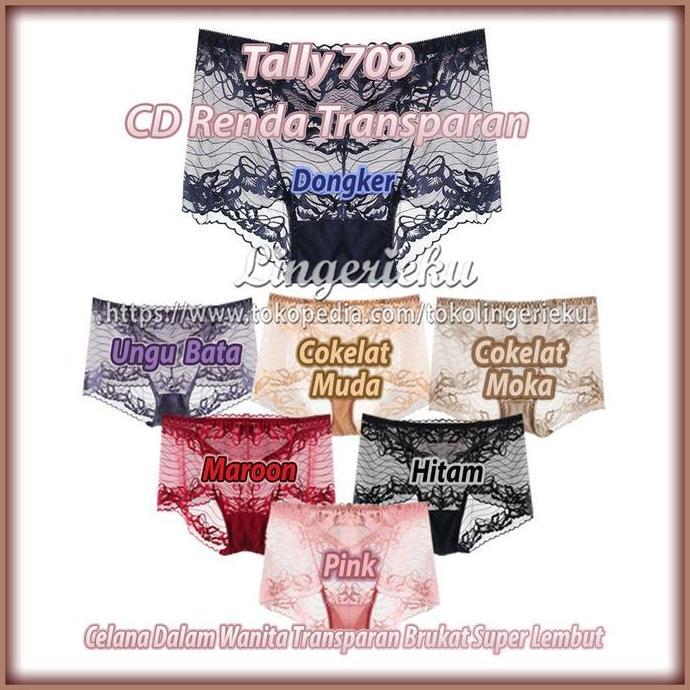 Wkwx- Celana Dalam Wanita Seksi Transparan Cd Tally 709