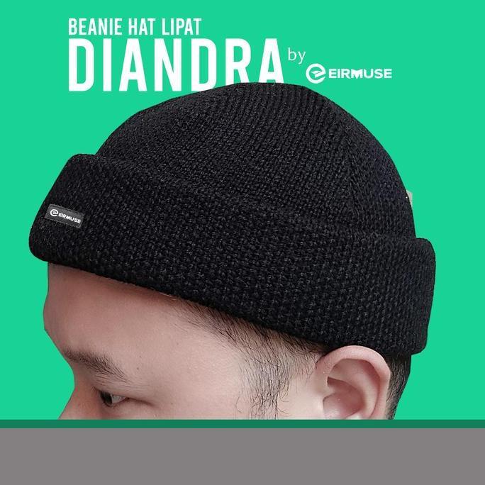 Diandra Caps By Eirmuse Topi Kupluk Lipat Pria Beanie Hat Hijrah  Bisa Buat Gaya dan Peci Sholat Dew