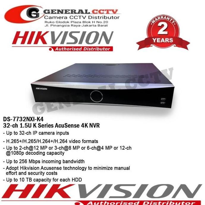 Scuritoi- Hikvision 7732Ni-K4 Nvr 32 Channel Hikvision 4K