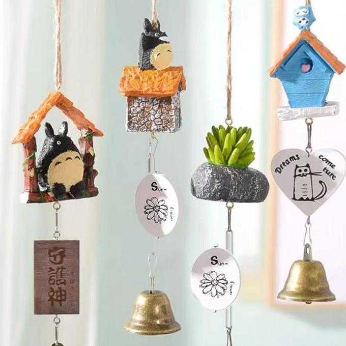 Gardenwill Lonceng Angin Lucu Karakter Kartun Doraemon Hiasan Taman  Rumah Kreatif  Material Resin H