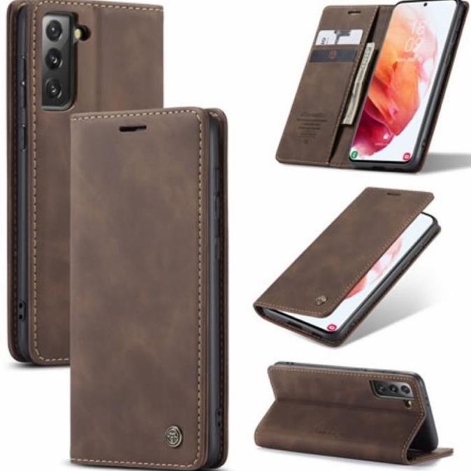 Flip Case Samsung S21 / S21 Plus / S21 Ultra CASEME Leather Wallet (TERBAIK) (TERBARU) (TERMURAH)