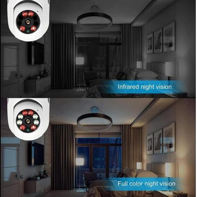 Scuritoi- Eyesec Cctv Lampu V380 3Mp Kamera Cctv Wifi Lampu Cctv 360 Derajat Cctv Murah Lampu Bohlam