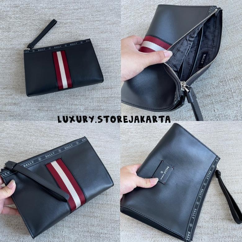 [BEST SELLER] Clutch Bally Haig Pouch Leather Original 100%