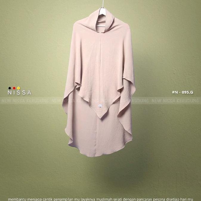 Dieocrd- Khimar Syar'I Pet Antem Bahan Crinkle - Bergo Hijab Instan | Nissa Hijab {095}