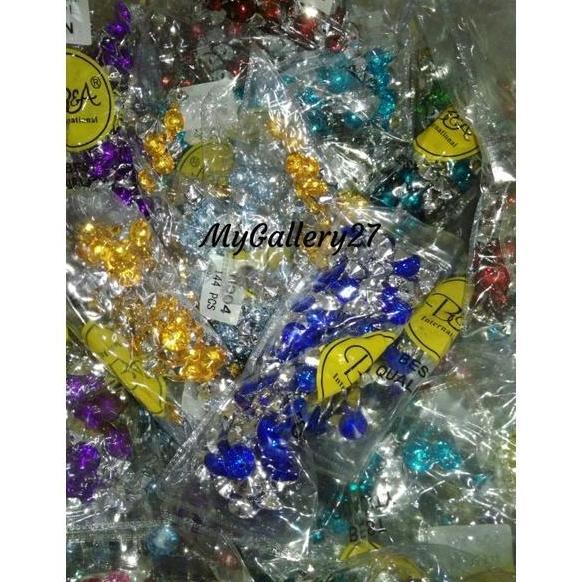 (Allthebest) Kancing Kristal Hias Kerucut Untuk