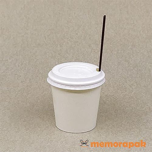 Paper Cup 4 oz - Hot Cup + Tutup + Stirrer