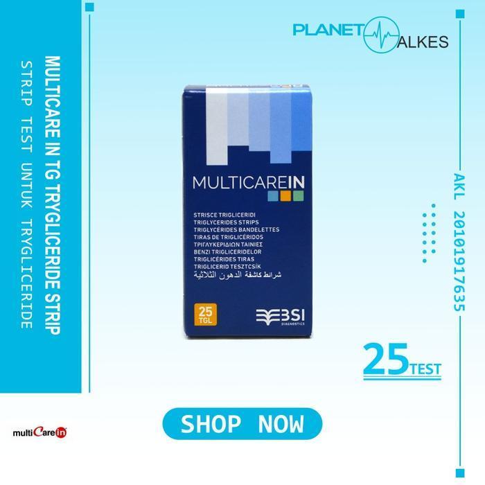Strip Multicare IN Trigliserida isi 25 - Strip TG Trygliceride, Strip Cholesterol Kolesterol Multica