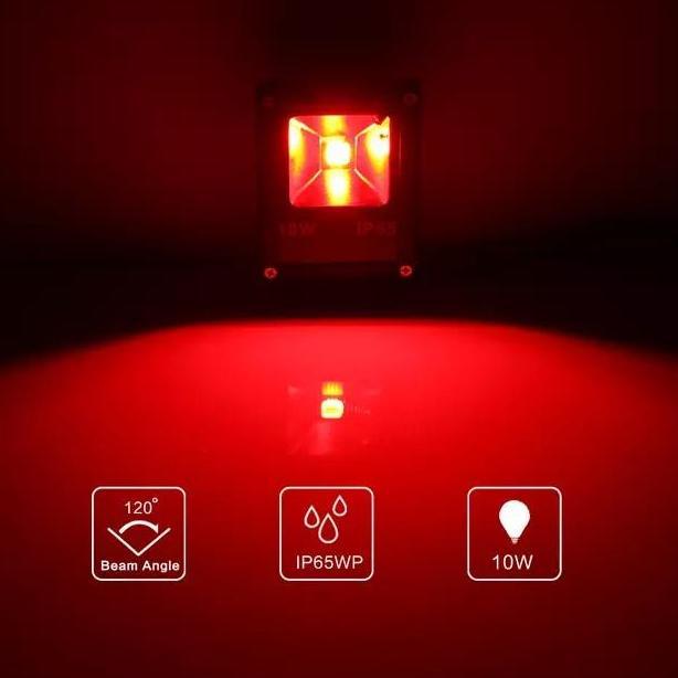 (Allthebest) Lampu Sorot Led RGB 10w 10 watt MURNI EMICO Lapangan Remote