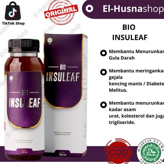 Healtiwi- Bio Insuleaf Herbal Insulin Ampuh Atasi Diabetes Dan Turunkan Gula Darah 250Ml Asli Origin