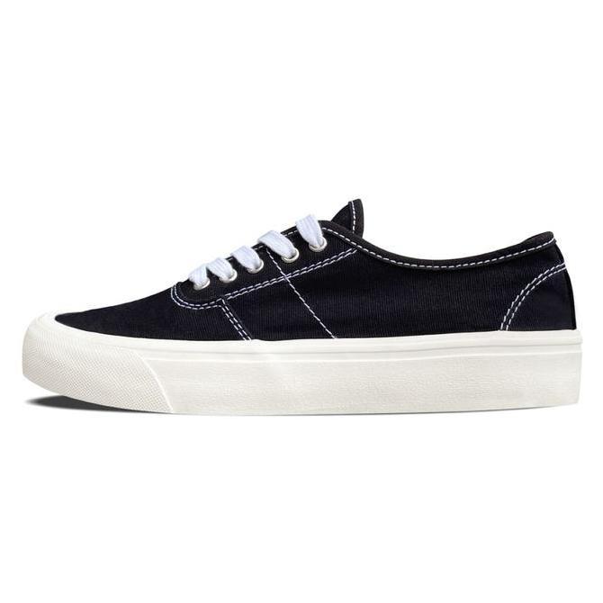 Kakikaki- Sepatu Thunderbear - Bergson Bw Canvas Casual Shoes Sneakers Pria Snekers Black Hitam
