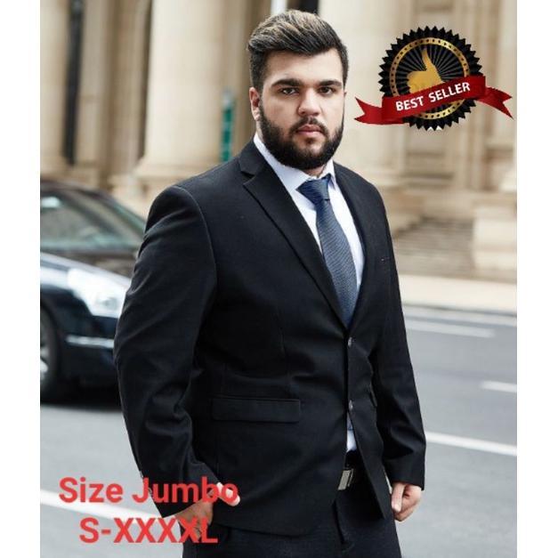 ORIGINAL JAS HITAM SIZE JUMBO / JAS FORMAL SIZE BESAR / JAS PRIA
