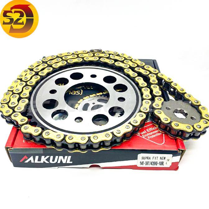 GEARSET GIR SET GEAR SET PAKET GEAR MLKUNL RANTAI GOLD RACING MODEL SSS SUPRA FIT NEW KARISMA GRAND 