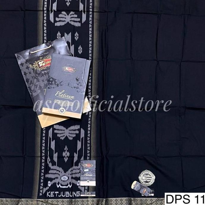 Otwkirim- Sarung Ketjubung Platinum Gold Spp Dps Songket Hitam Dan Putih