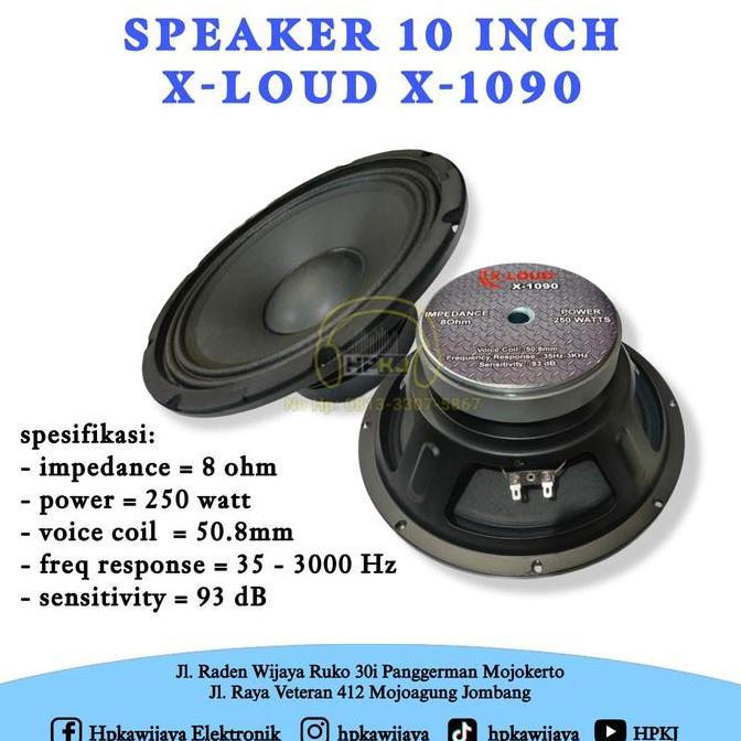SPEAKER X-LOUD 10 INCH X-1090 speker blackspider x loud xloud x 1090
