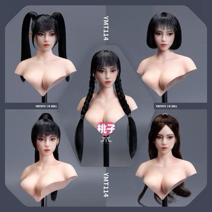YMTOYS YMT114 1/6 Asian Female Head Sculpture (Taozi) [terbaik]