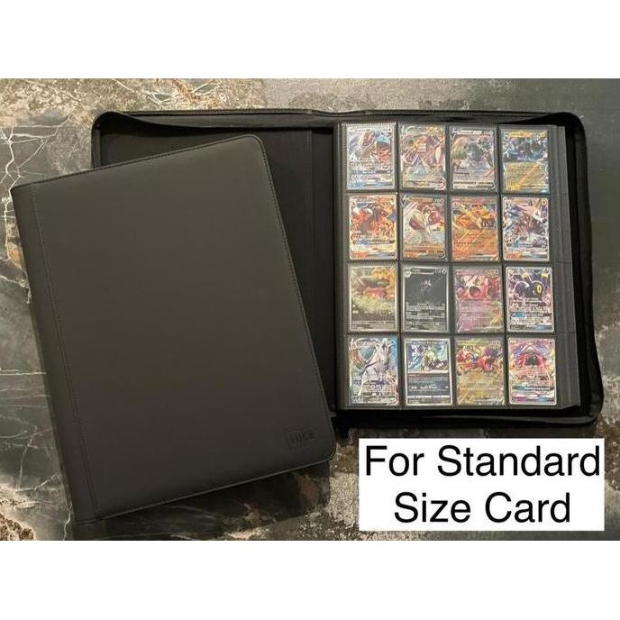 Doxdoc- Hice Premium Zip Album Card Binder 16 Pocket Binder Kartu Pokemon Magic One Piece Flesh And 