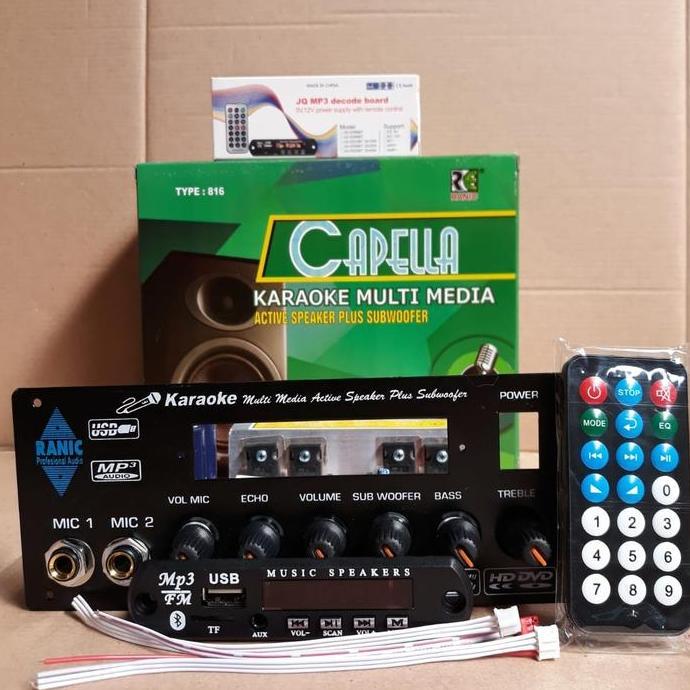 Kit Aktif Speaker Stereo Karaoke Mic Echo Subwoofer MP3 Bluetooth