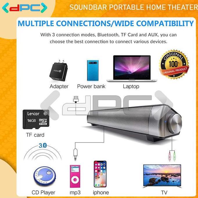 Soundbar Home Theater Portable Bluetooth Remote Control