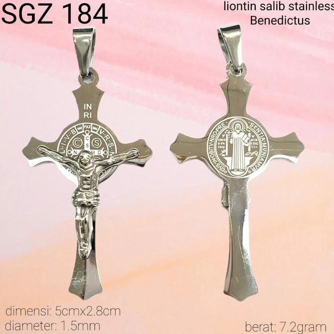 Lansungkirim- Salib Rosario Benediktus Titanium 5