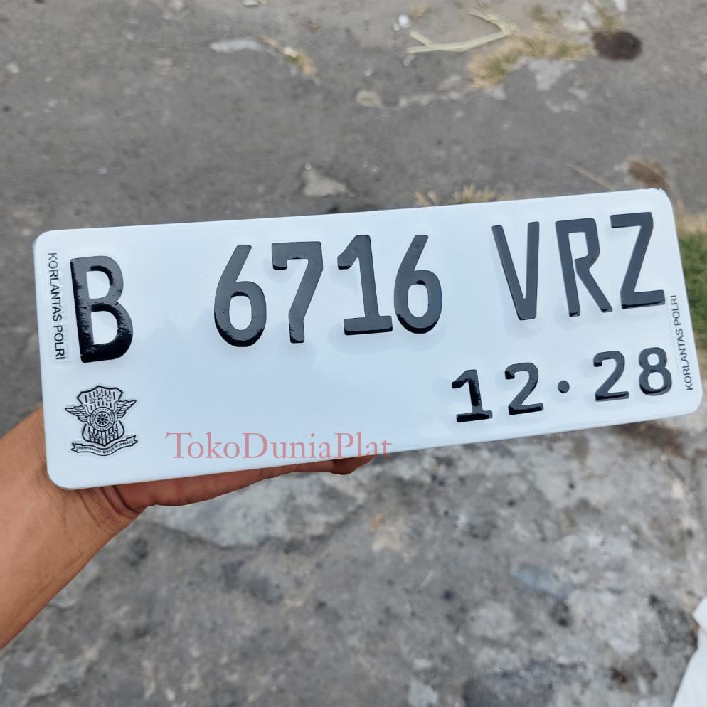 Buat Baru Angka Plat Motor Putih Ketok Angka Plat Putih Motor Baut Tanam DP04
