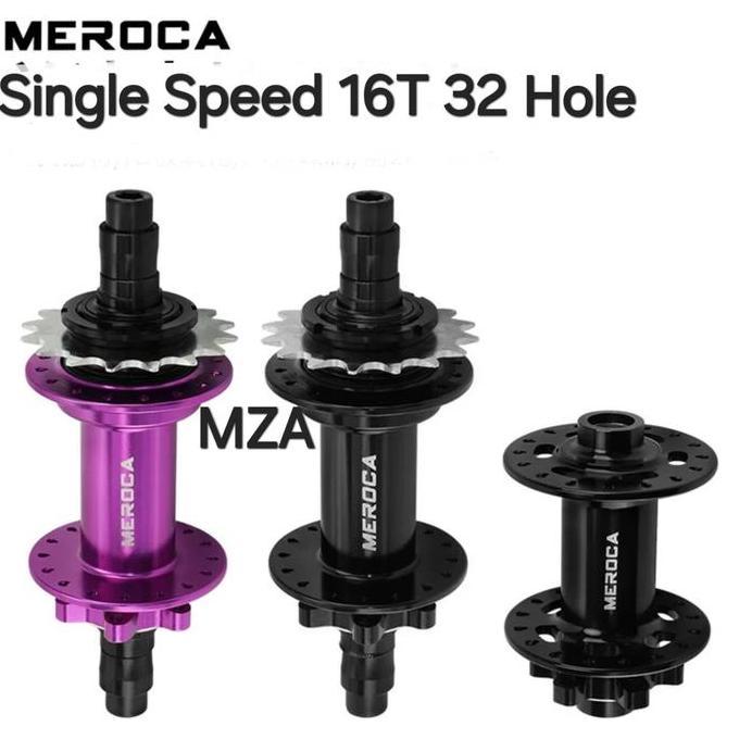 Meroca Hub Freehub Single Speed Disc Brake 32 Hole 16T 5 Bearing Hub Sepeda BMX Dirt Jump Fixie