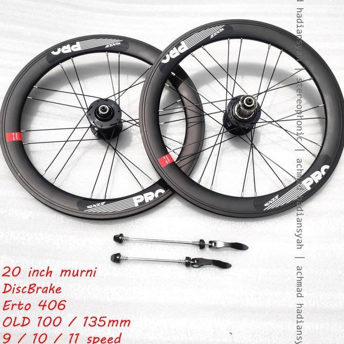 ORIGINAL RAZE.. Wheelset 20inch murni Erto 406 RAZE Rims 20 inch murni