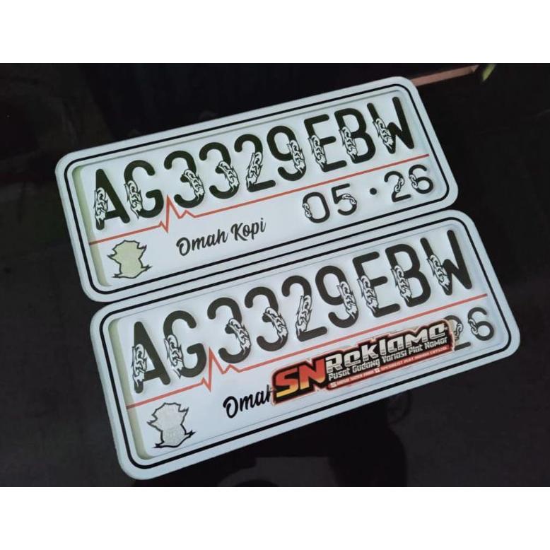 COD Plat Nomor motor Acrylic Baut Tanam Super tebal, awet, murah, plat lapis Acp, plat stiker cuttin